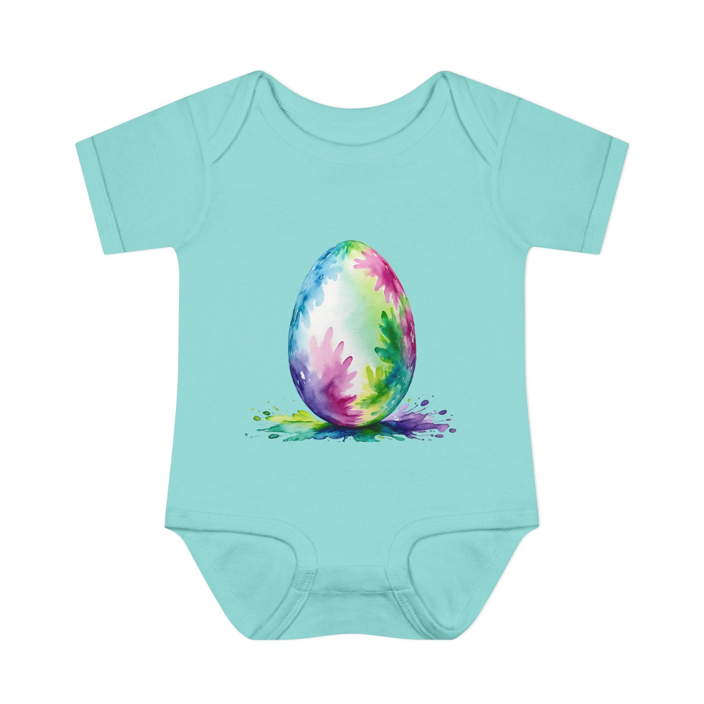 Colorful Easter Egg Infant Baby Rib Bodysuit