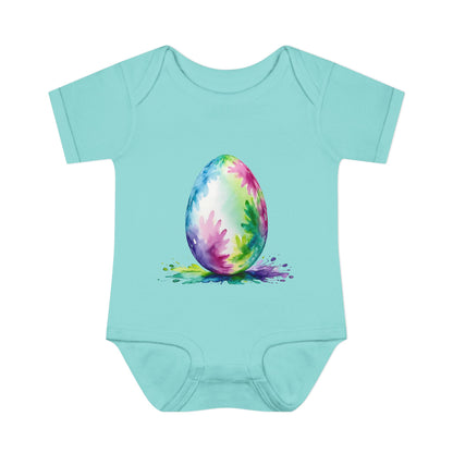 Colorful Easter Egg Infant Baby Rib Bodysuit