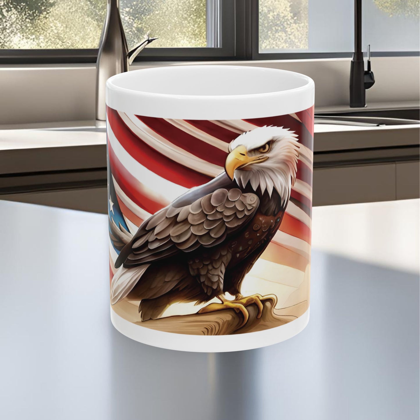 American Bald Eagle Ceramic Mug, (11oz, 15oz)