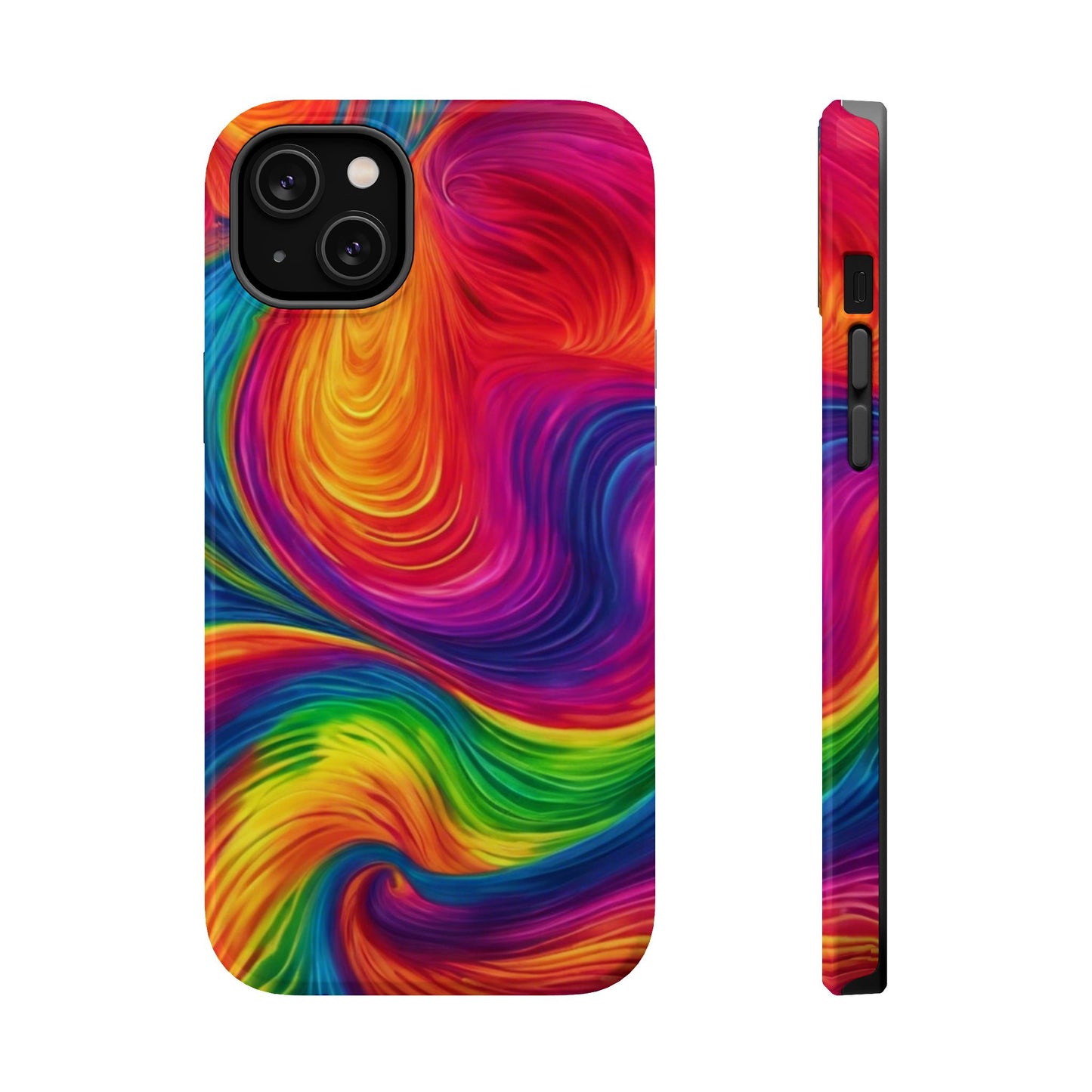 Tie Dye Color Swirl MagSafe® Compatible Tough Case for iPhone