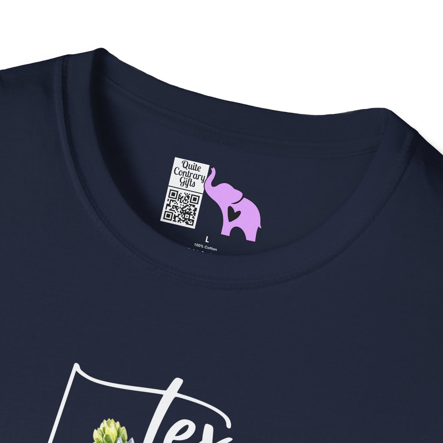 Texas Bluebonnets Outline Adult T-shirt