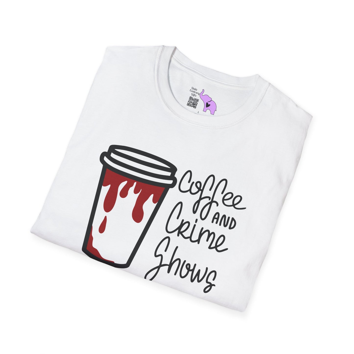 Coffee and Crime Shows Adult T-shirt