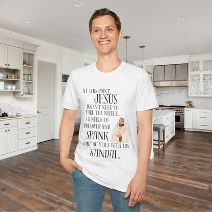 At This Point, Jesus Doesn't Need To Take The Wheel...  Adult T-shirt