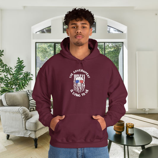 The Government is Lying To Us Skull Heavy Blend™ Hooded Sweatshirt