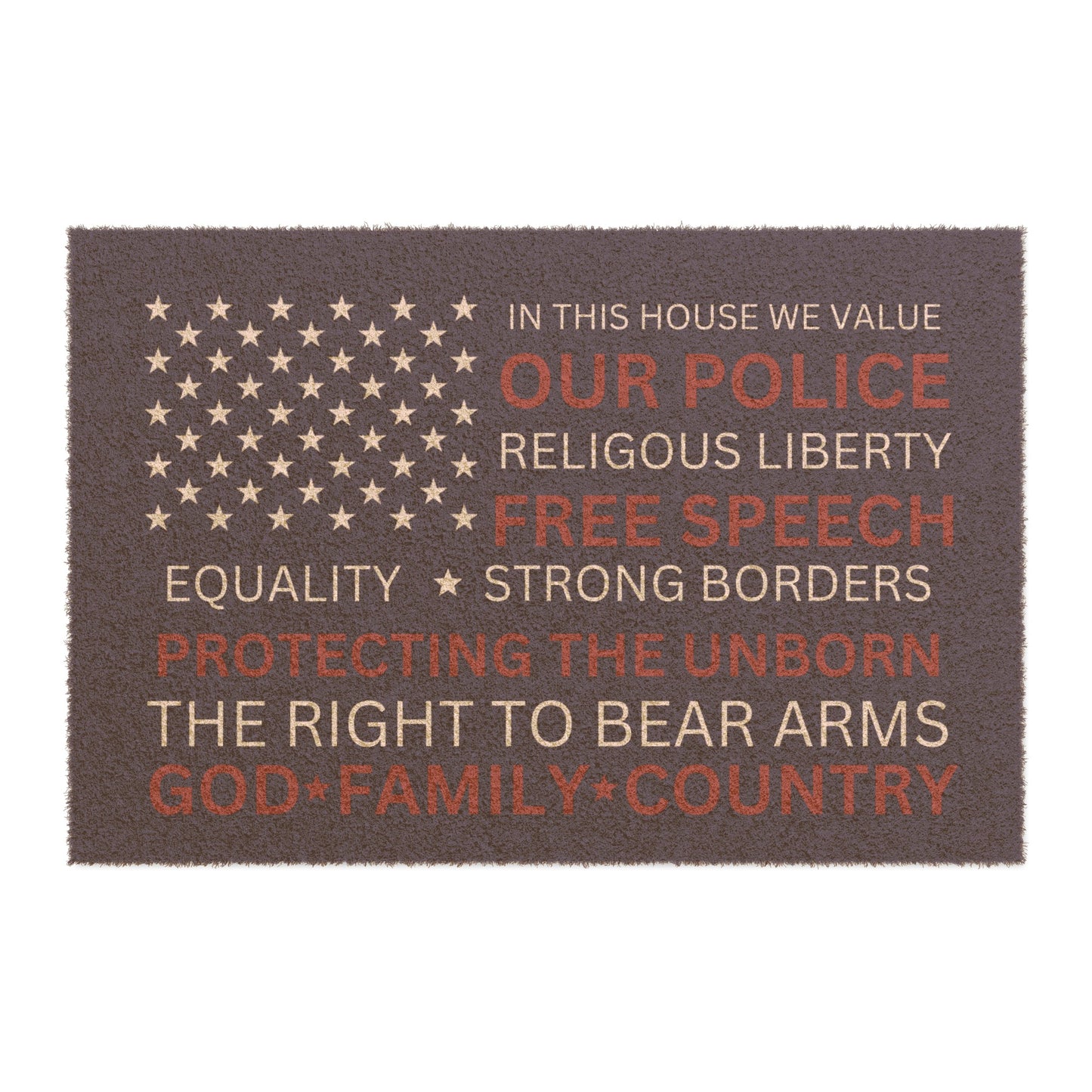 In This House Patriotic Doormat