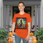 Halloween Scarecrow w/Pumpkins 4 Adult T-shirt