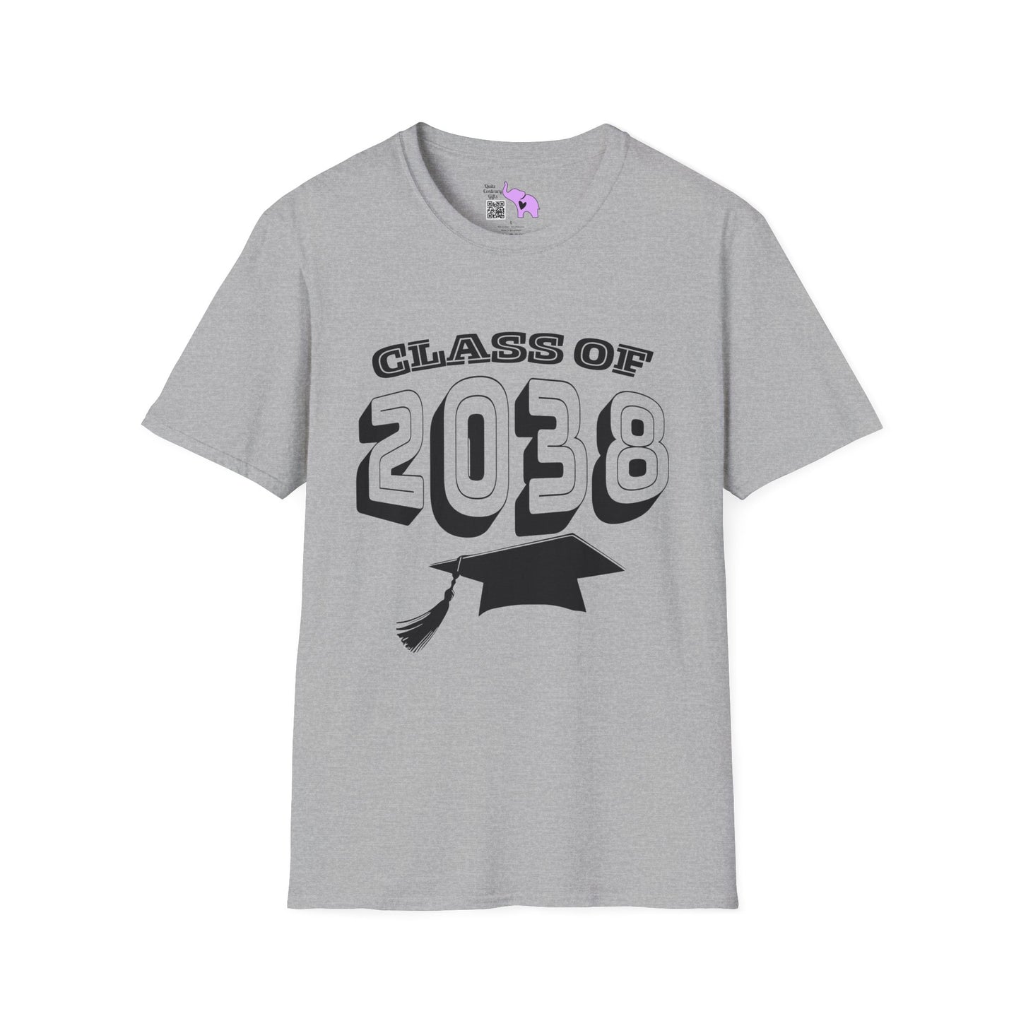 Class of 2038 Unisex Tshirt for 2025/26 Kindergarteners