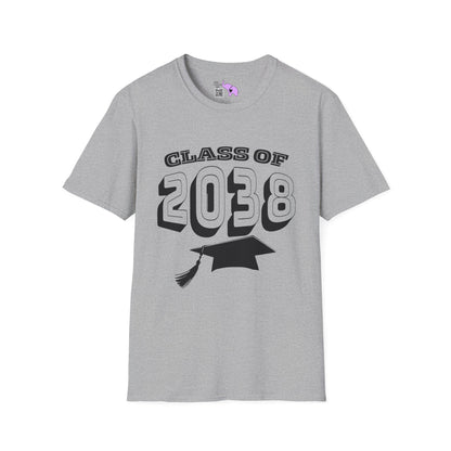 Class of 2038 Unisex Tshirt for 2025/26 Kindergarteners