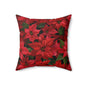 Crimson Noel Throw Pillow