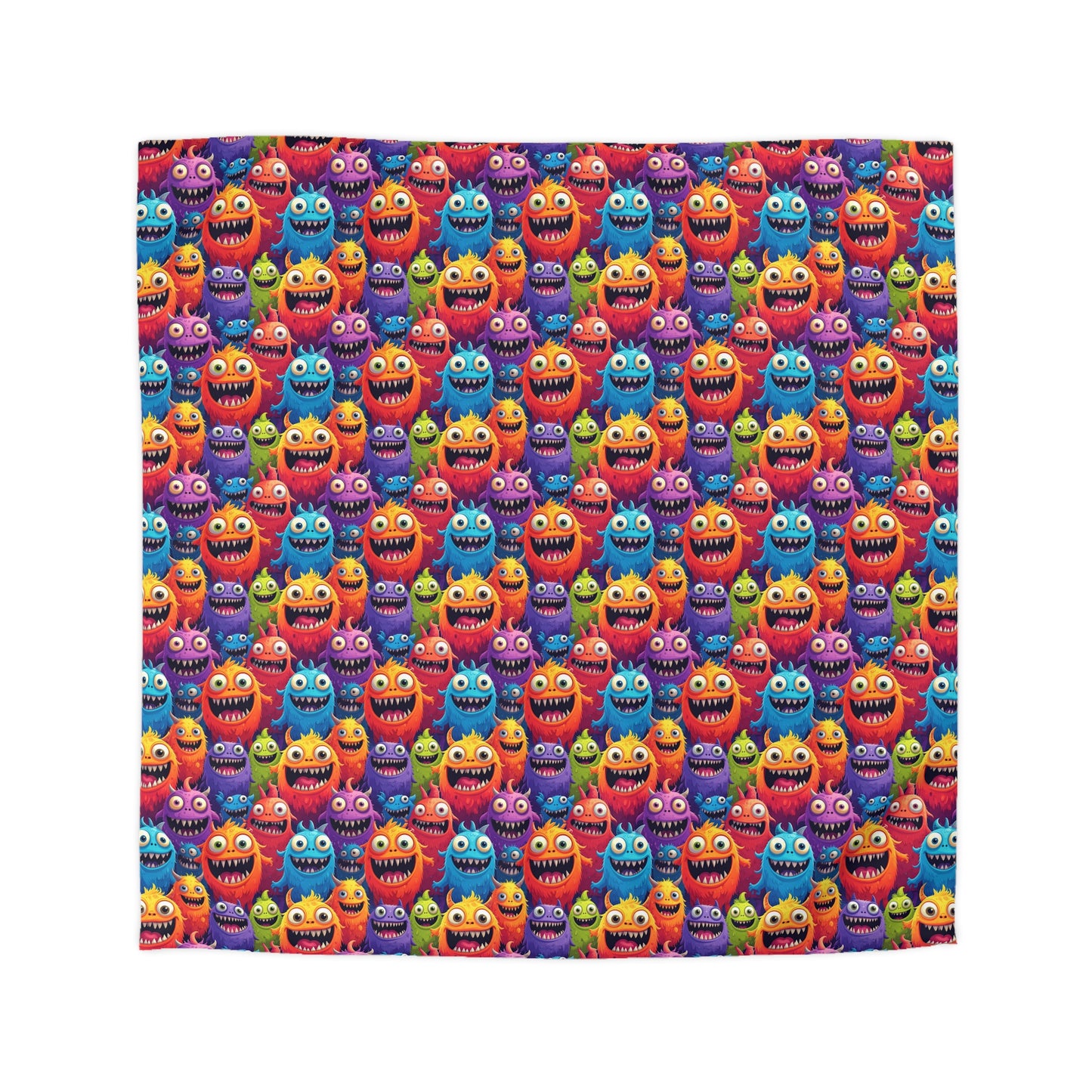 Happy Little Monsters Microfiber Duvet Cover