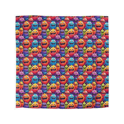 Happy Little Monsters Microfiber Duvet Cover