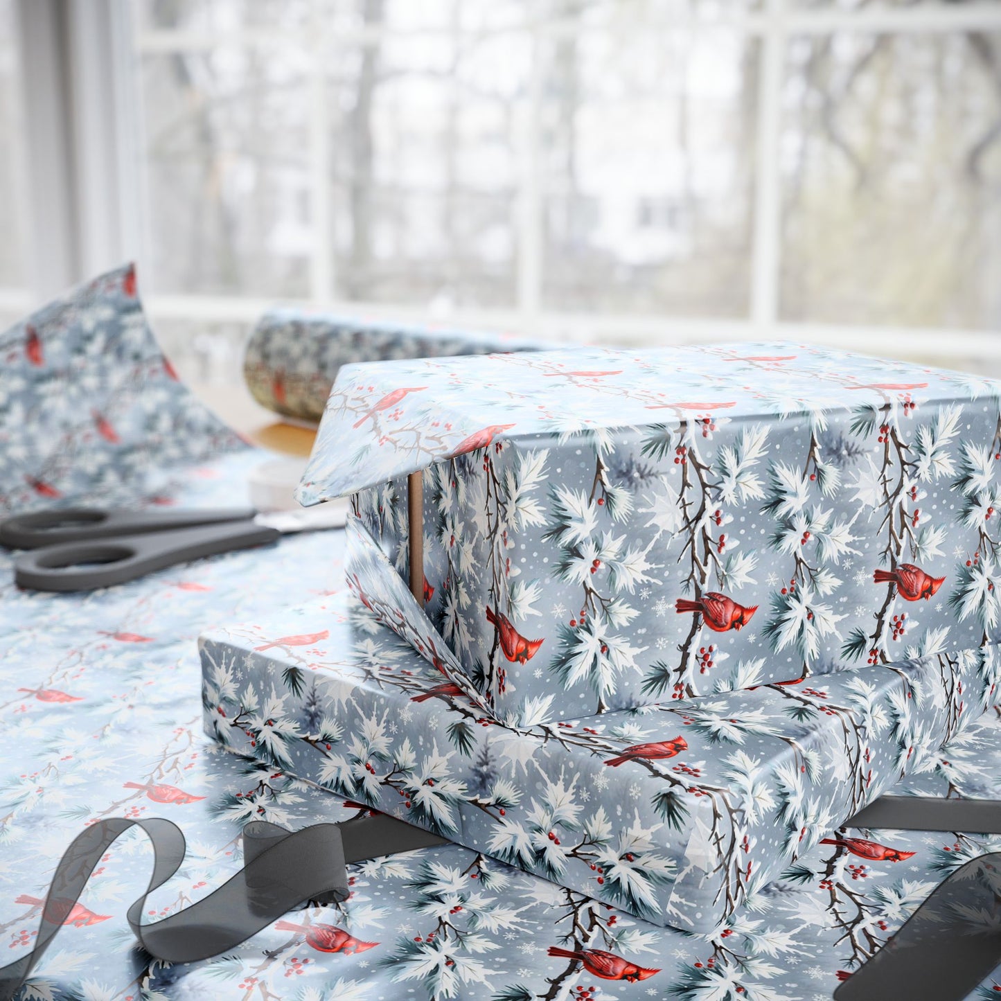 Cardinals in the Snow Wrapping Paper