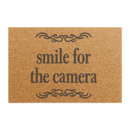 Smile For The Camera Coconut Fiber Doormat