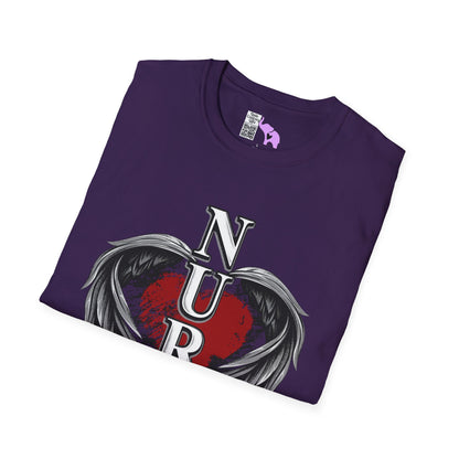 Nurse Heart & Angel Wings Adult T-shirt