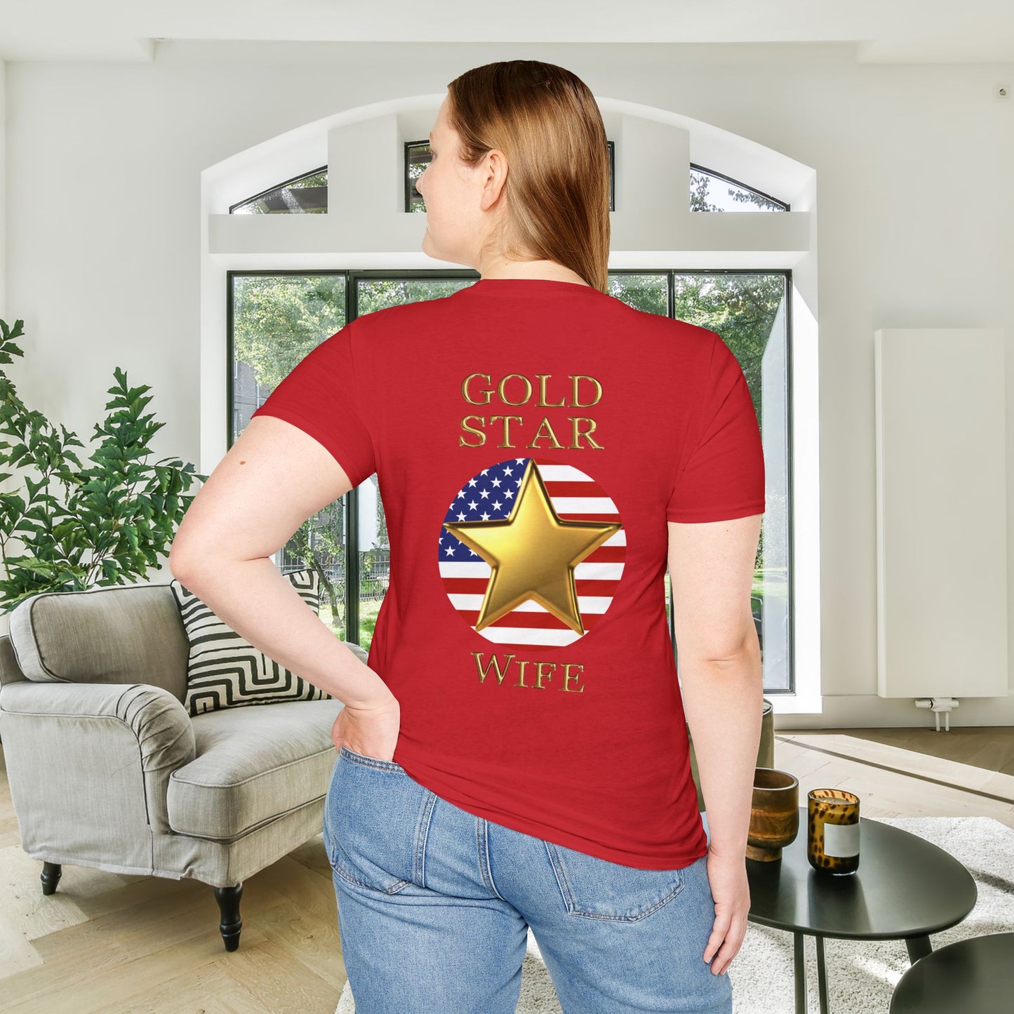 Gold Star Wife Forever Proud Adult T-shirt