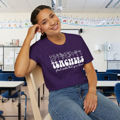 Teachers Plant Seeds That Grow Forever Adult T-shirt