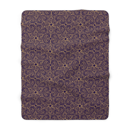 Oriental Purple/Gold Floral Basic Bedding Set