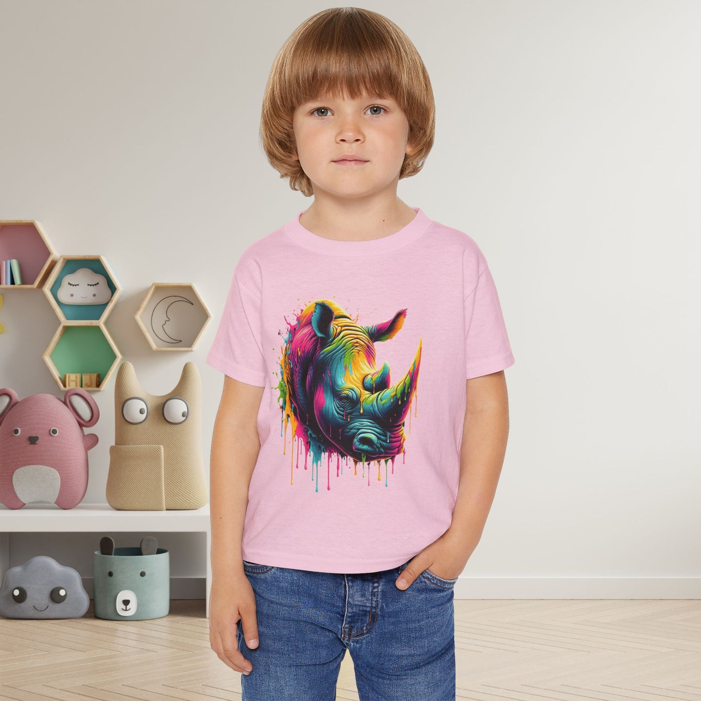 Colorful Rhino Heavy Cotton™ Toddler T-shirt