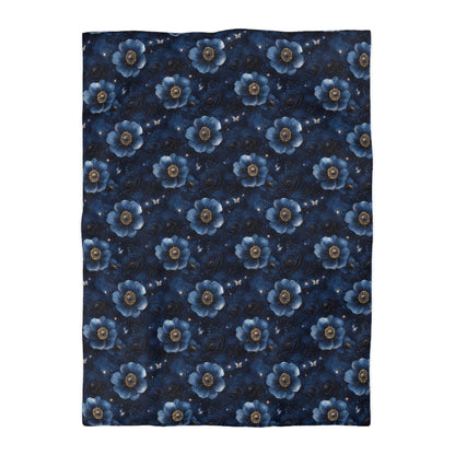 Midnight Sky Blossoms Duvet Bedding Set