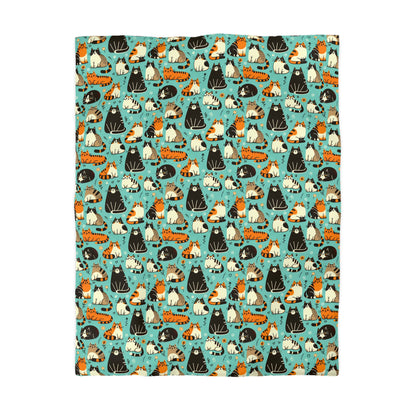 Whimsy Whiskers Microfiber Duvet Cover