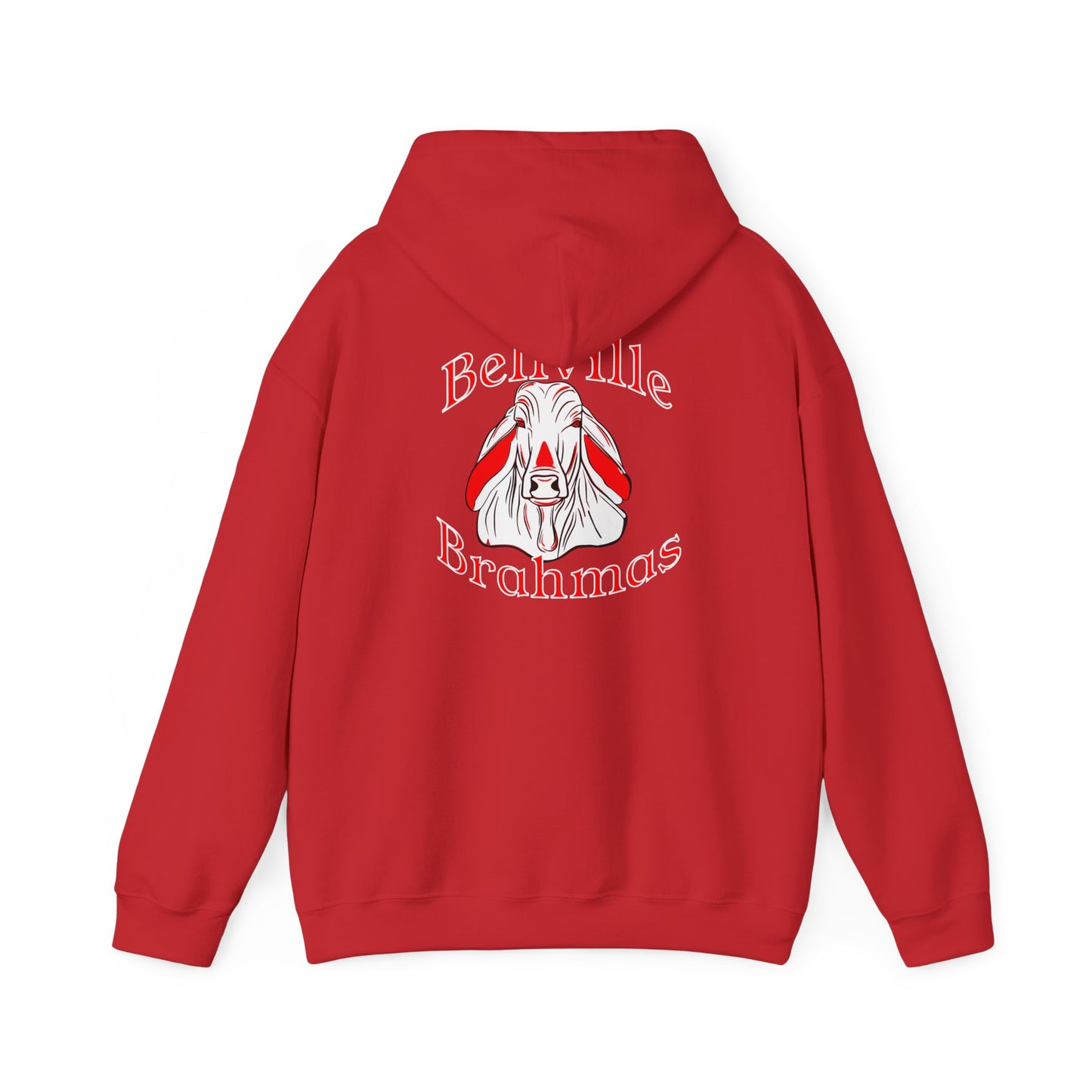 ""Bellville Brahmas Mascot Adult Heavy Blend™ Hooded Sweatshirt