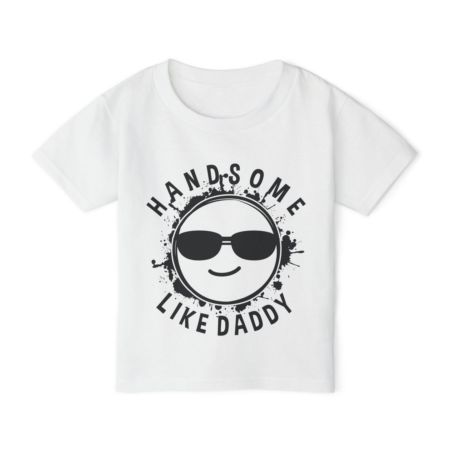 Handsome Like Daddy (Smiley Face) Heavy Cotton™ Toddler T-shirt