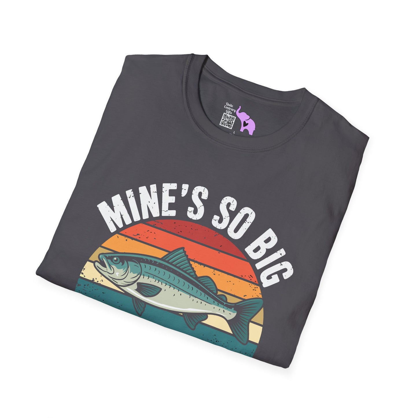 Mine's So Big I Have To Use Two Hands (Fish) Adult Tshirt