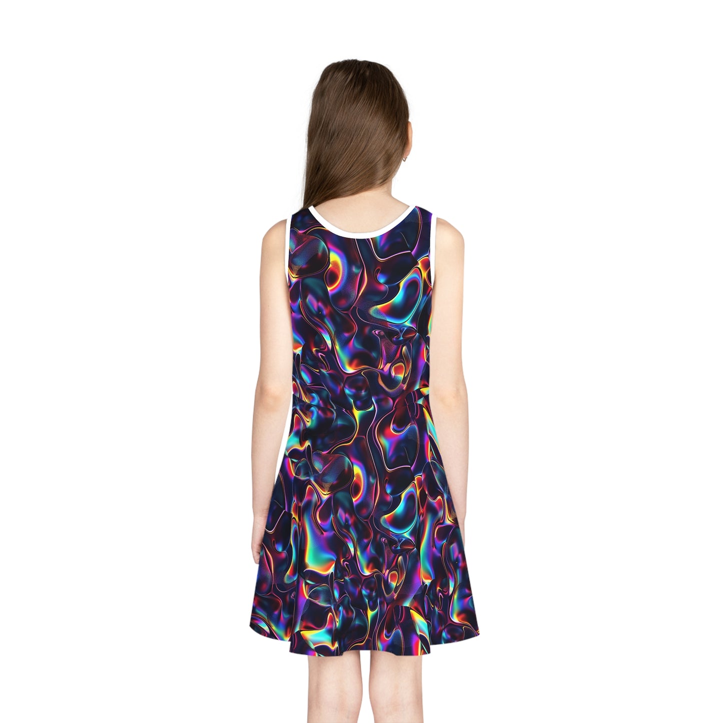 Holographic Mirage Girls' Sleeveless Sundress