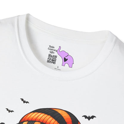 Cute Ghost w/Pumpkins Adult T-shirt