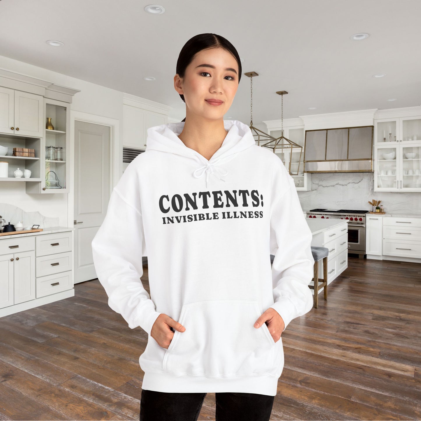 Contents: Invisible Illness Heavy Blend™ Hooded Sweatshirt