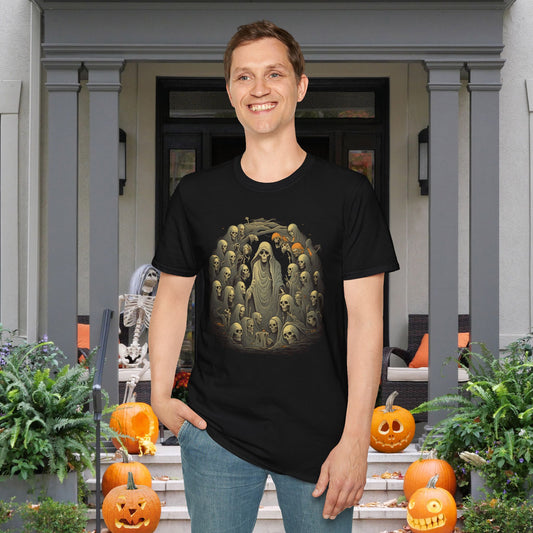 Creepy Ghost 16 Adult T-shirt