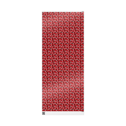 Inked Poinsettias Wrapping Paper