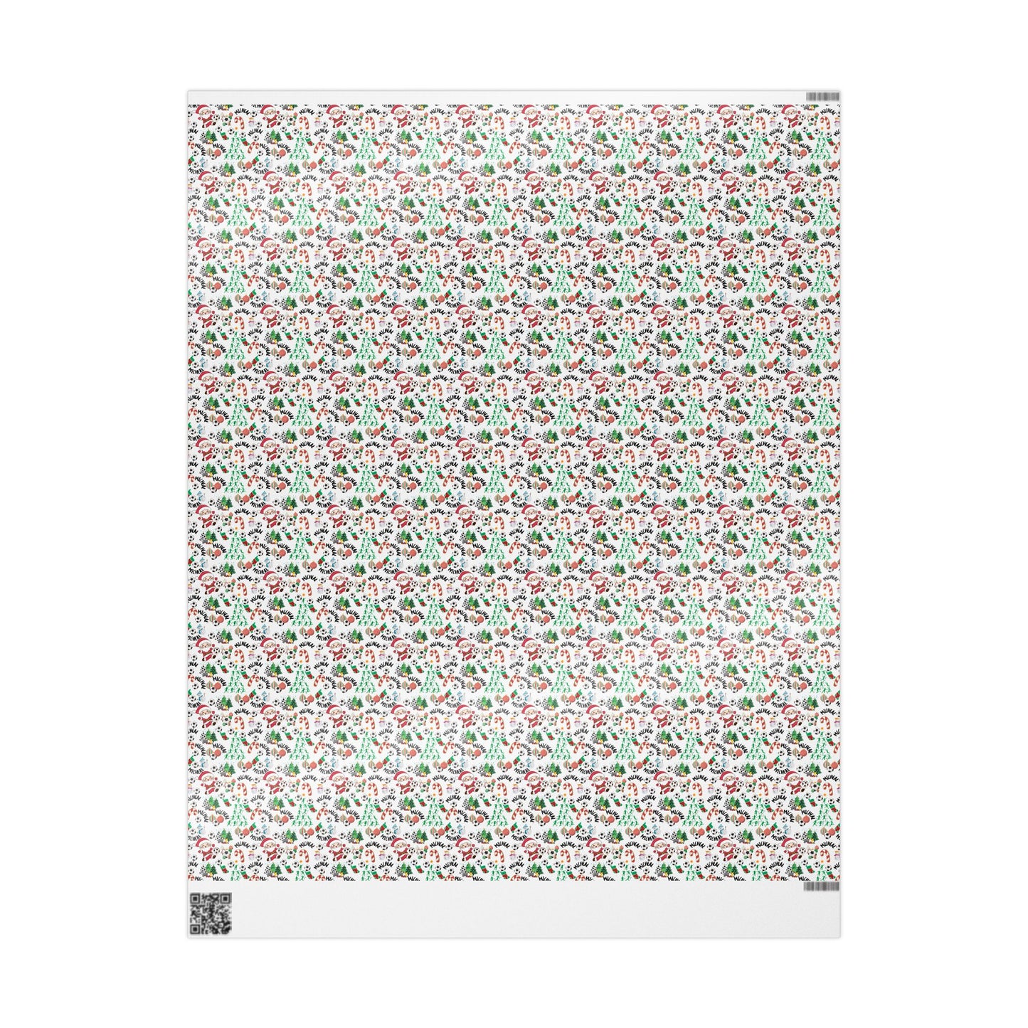 Christmas Soccer 2 Custom Name Wrapping Paper (Micheal)