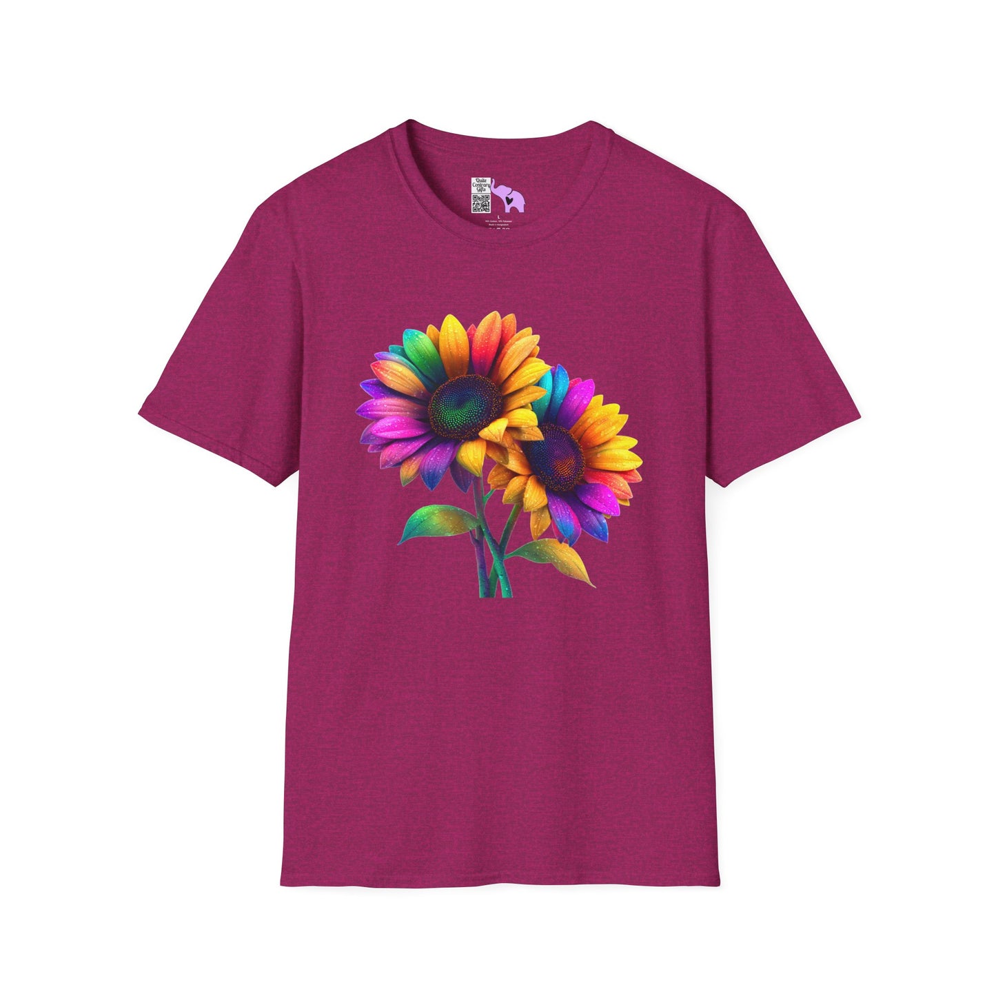 Colorburst Flowers Adult T-shirt
