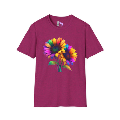 Colorburst Flowers Adult T-shirt