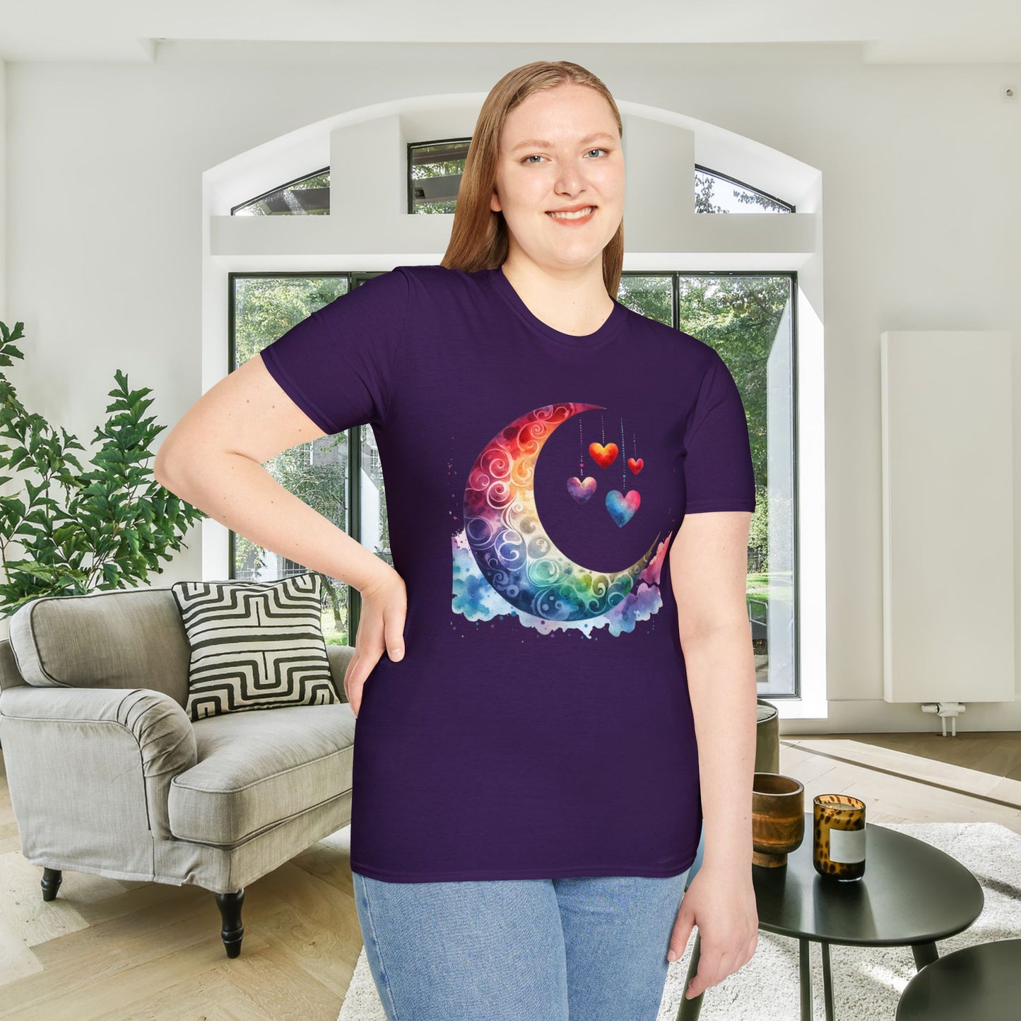 Moon in Love Adult T-shirt