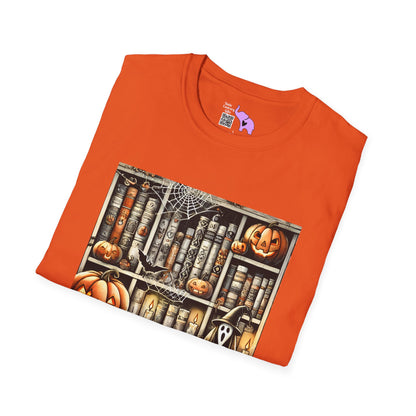 Spooky Book Shelf Adult T-shirt