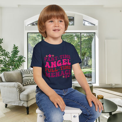 Part Time Angel Full Time Menace  Heavy Cotton™ Toddler T-shirt