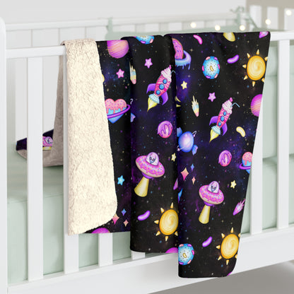 Cosmic Recess Sherpa Fleece Blanket