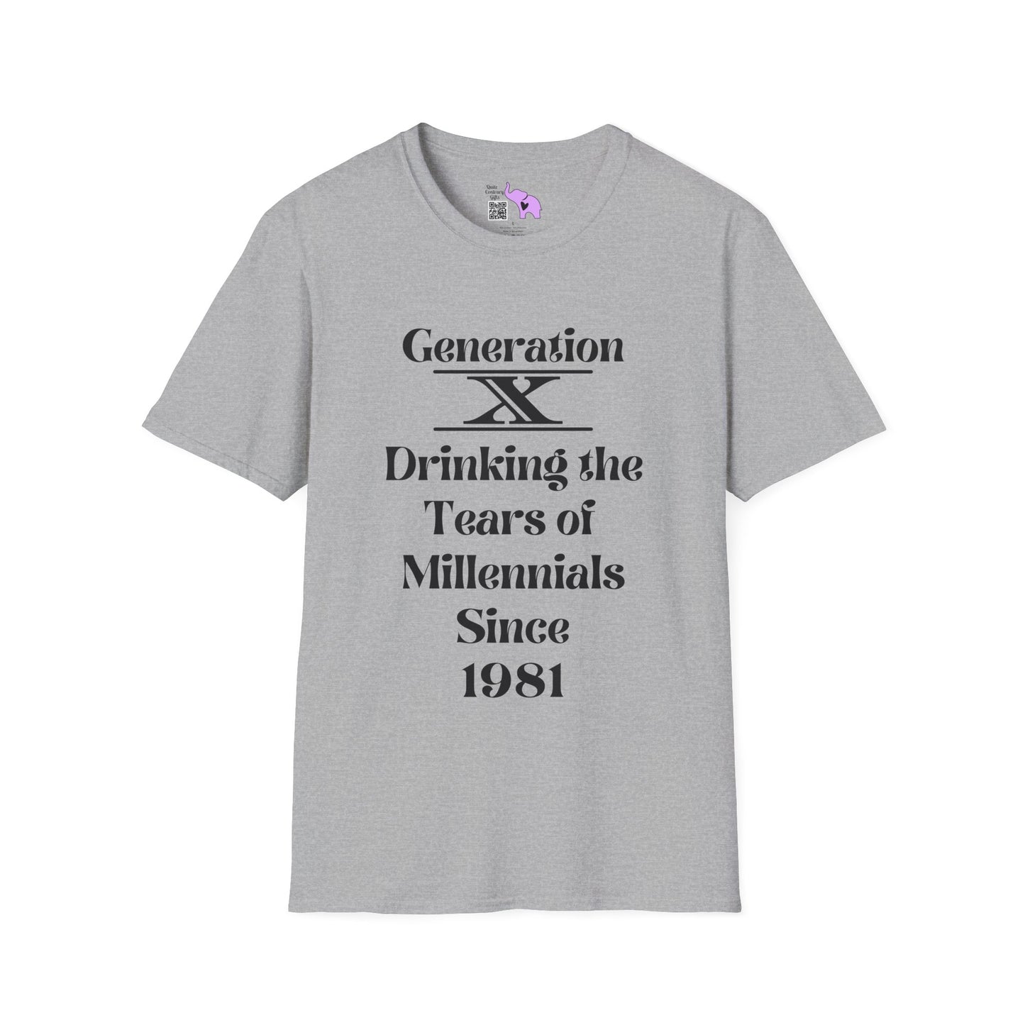 GenX Drinking Millennial Tears Adult T-shirt
