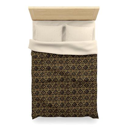 Golden Star Lattice Microfiber Duvet Cover