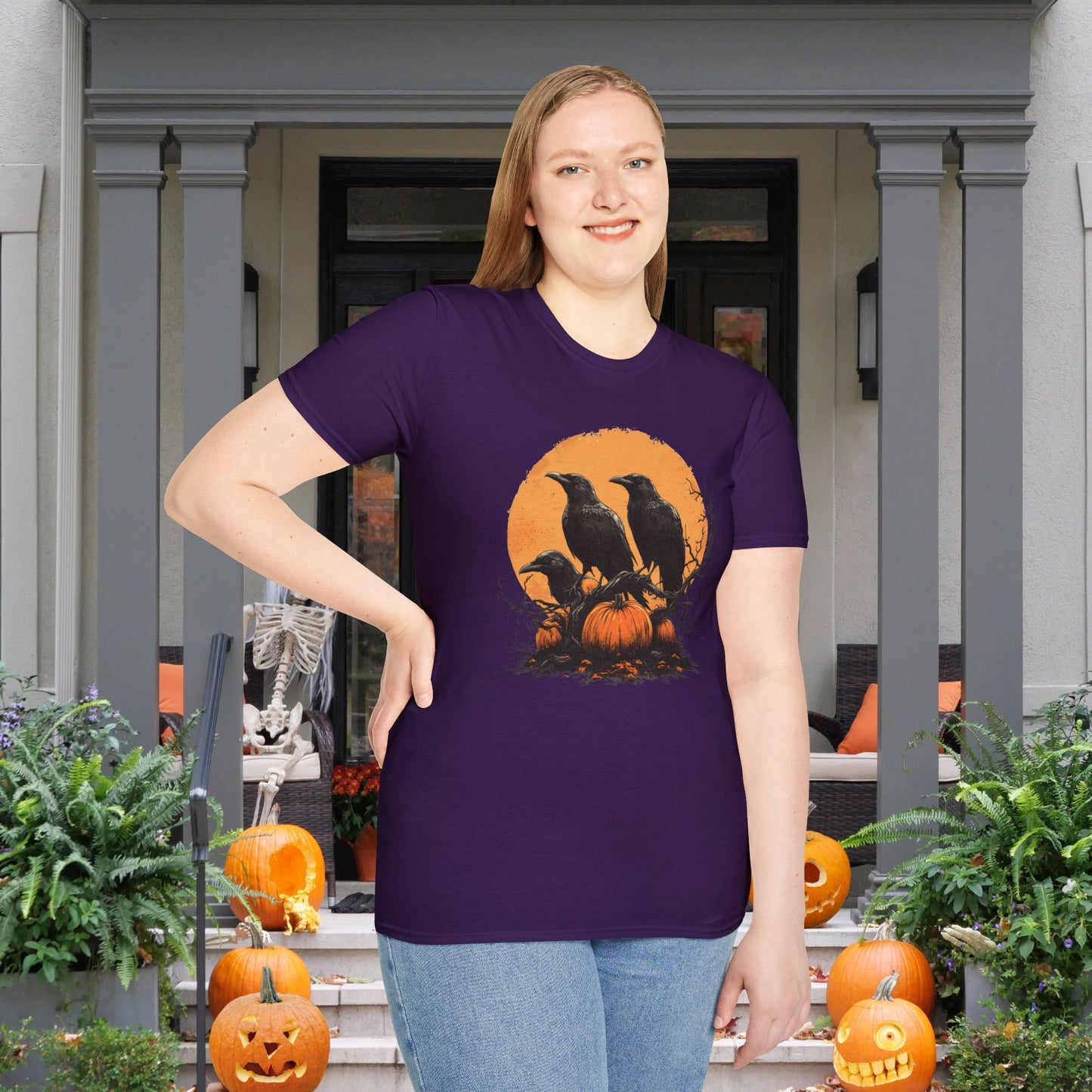 Halloween Crows 4 Adult T-shirt