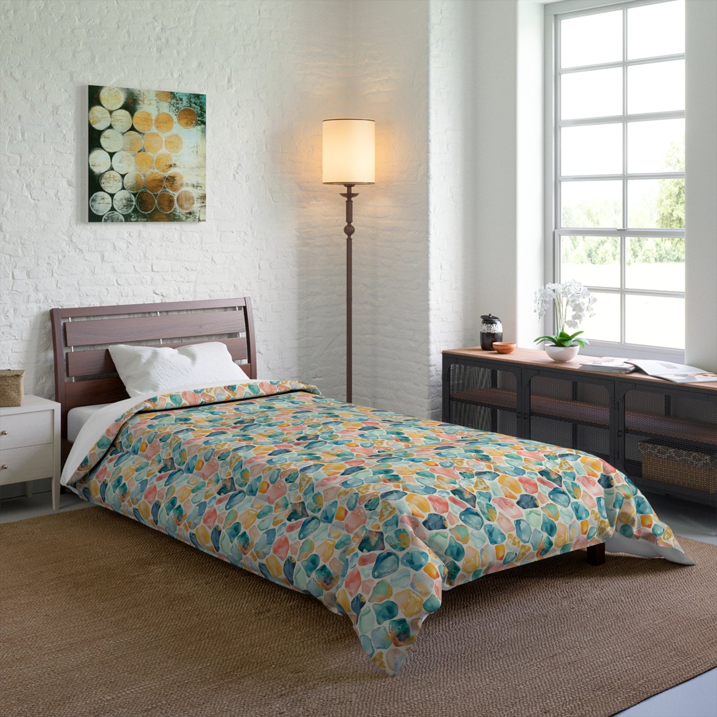 Ocean Pebble Drift Comforter