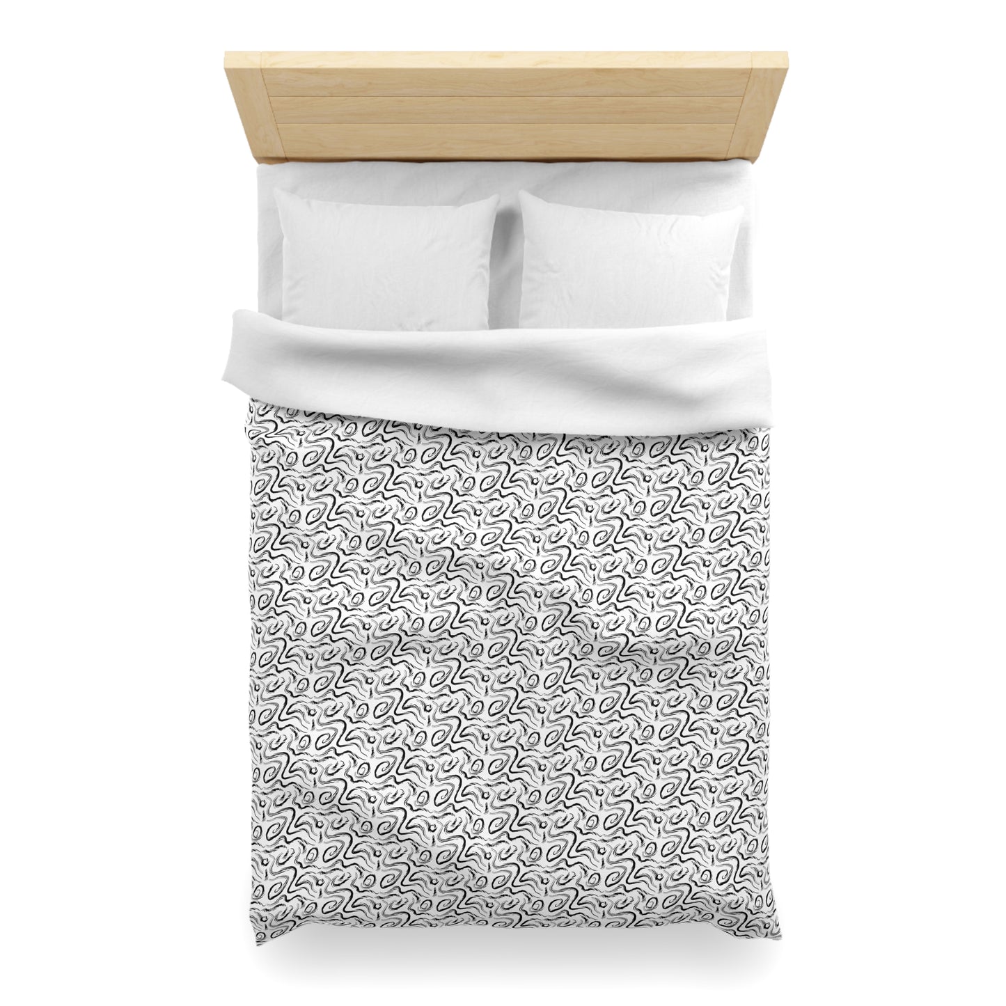 Grunge Scribbles Microfiber Duvet Cover