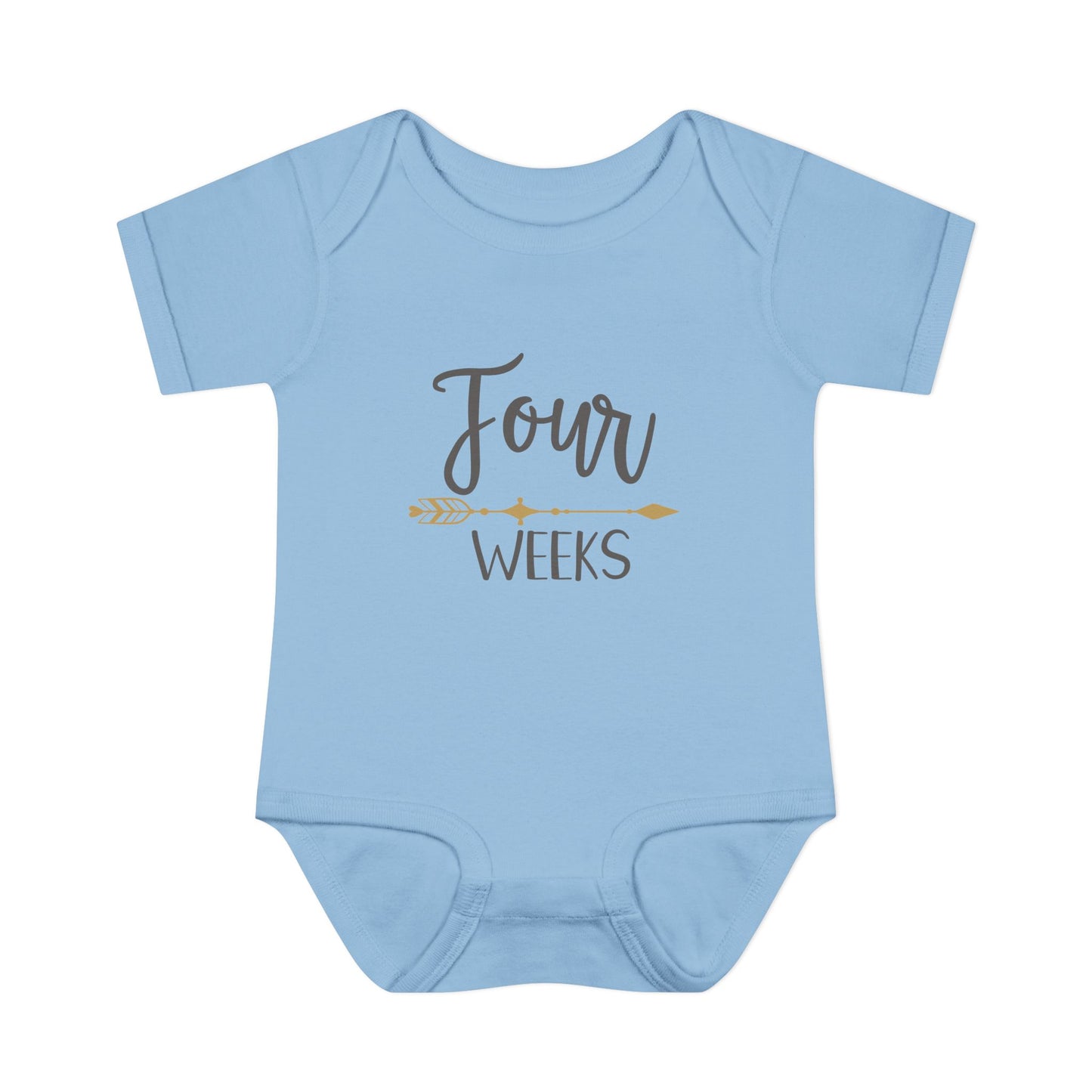 Golden Arrow Milestone Baby Bodysuit-Four Weeks