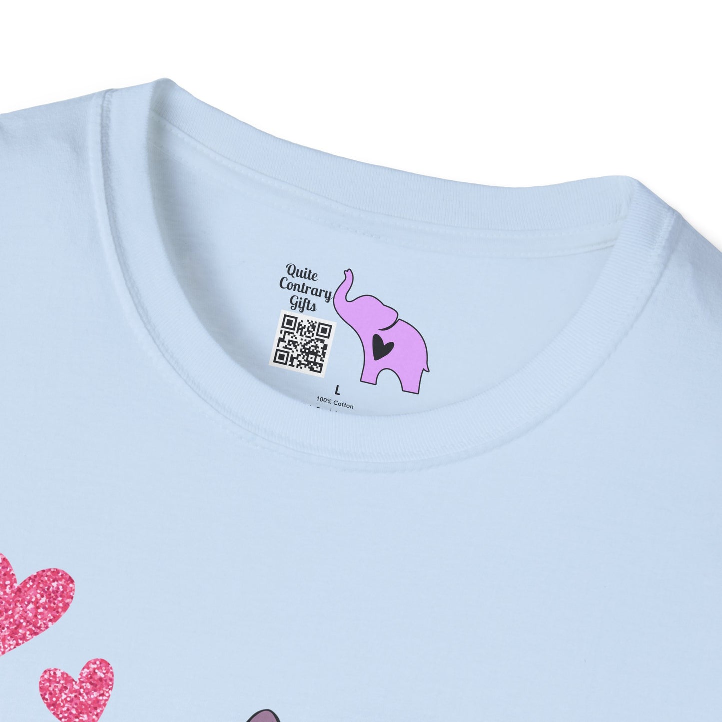 Valentine Stitch Kisses Adult Unisex Tshirt