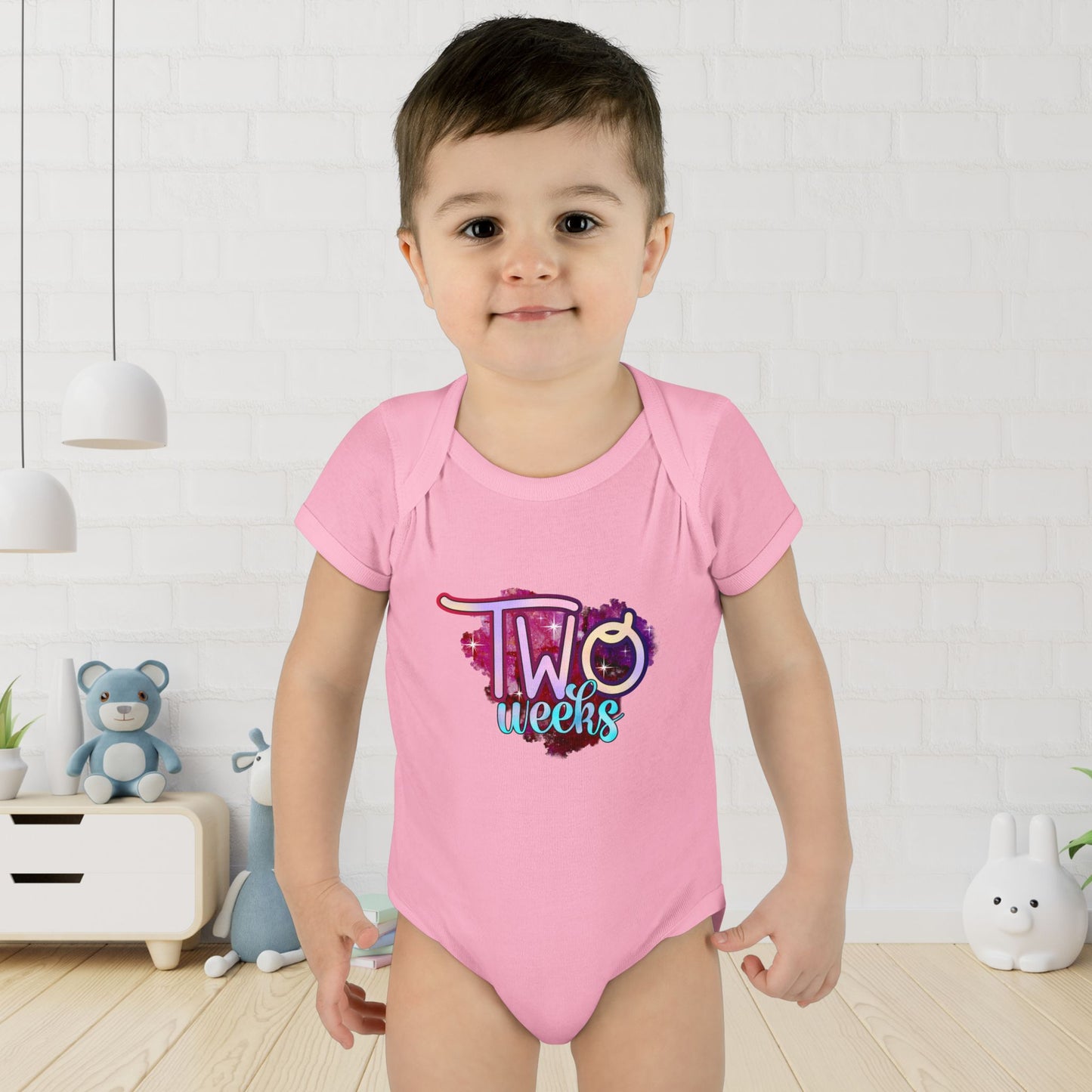 Stardust Baby Milestone Bodysuit-Two Weeks