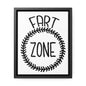 Fart Zone  2 Canvas Wraps, Vertical Frame