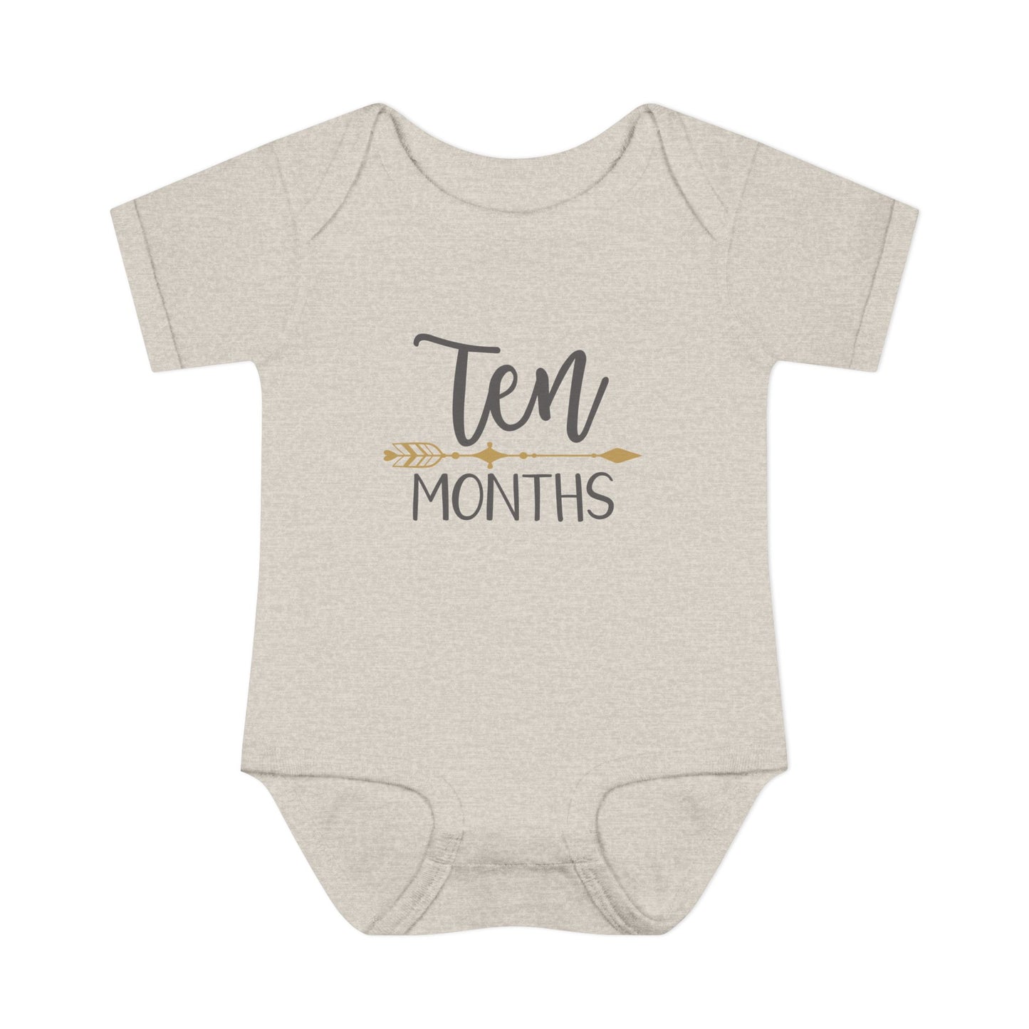 Golden Arrow Milestone Baby Bodysuit-Ten Months