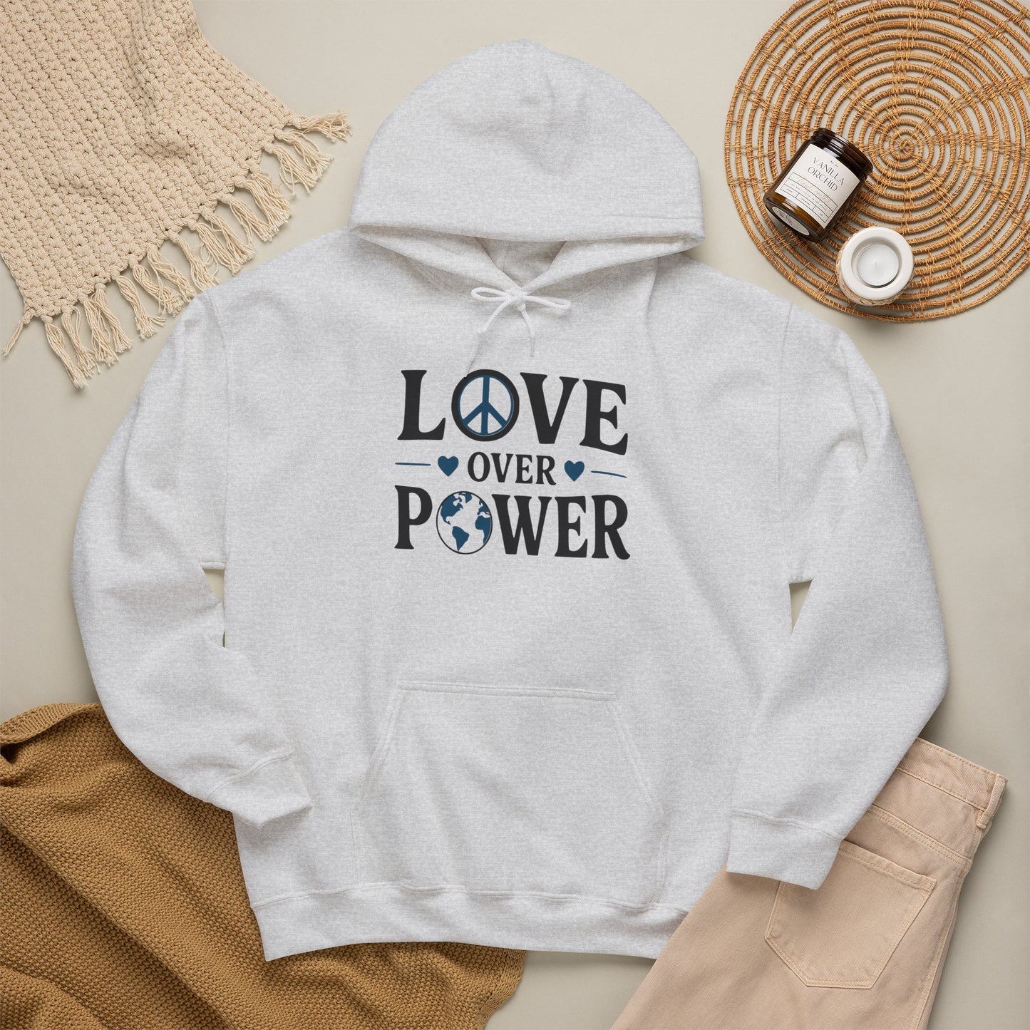 ""When the Power of Love Overcomes the Love of Power, the World Will Know Peace Heavy Blend™ Hooded Sweatshirt